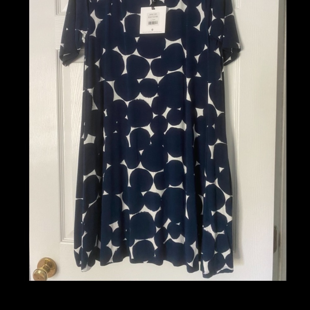 Agnes & Dora Navy and White Dot Swing Dress - Picture 2 of 7